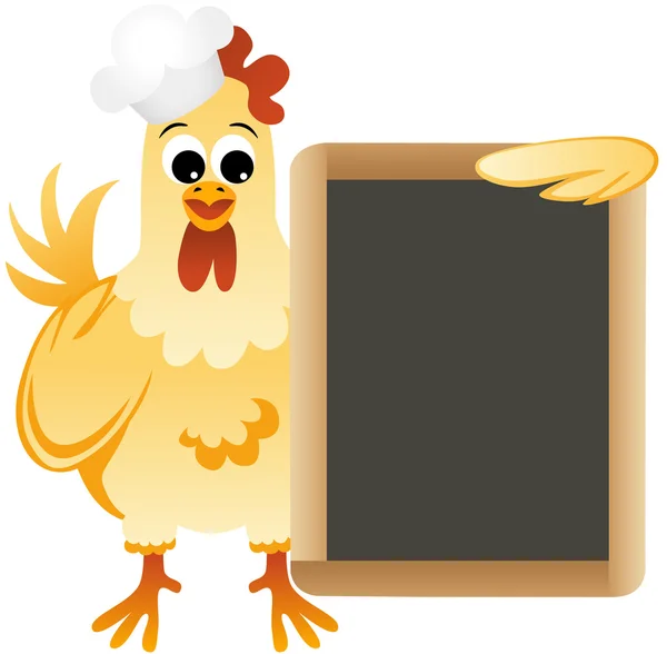 Cook chicken with slate board — Stock Vector