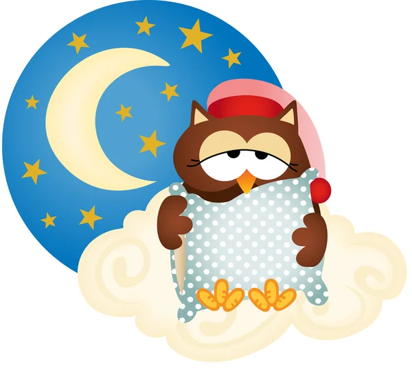Bonne nuit hibou — Image vectorielle