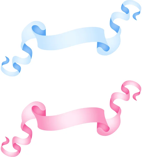 Banner per neonati blu e rosa — Vettoriale Stock