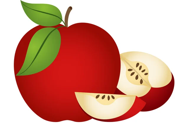 Сочное яблоко — стоковый вектор