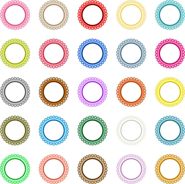 Étiquettes rondes colorées — Image vectorielle