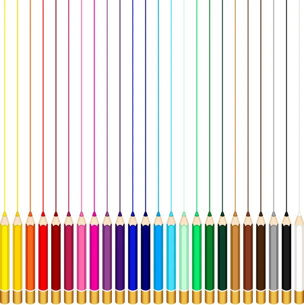 Lápices de colores — Vector de stock