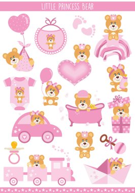 Küçük Prenses Ayı Bebek Duşu Koleksiyonu