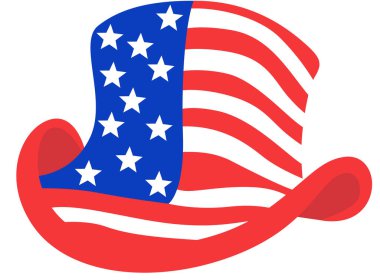 Vatansever Amerikan Bayrağı Yıldızları ve Çizgili Şapka