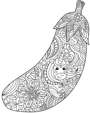 Muhteşem Tekboynuz Patlıcan Mandala Renk Sayfası