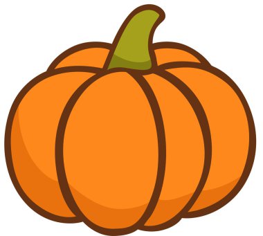 Klasik Turuncu Cadılar Bayramı Balkabağı İllüstrasyonu