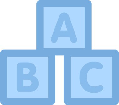 Blue Baby Toy Alphabet Blocks