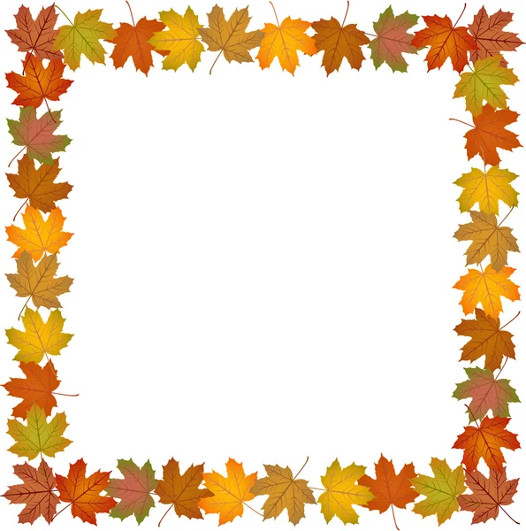 Fall leaves frame — Stock Vector