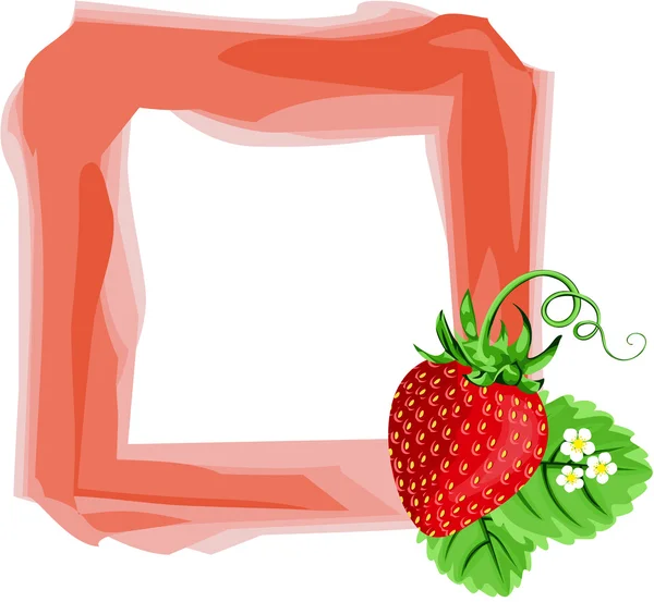 Fraise fraîche cadre — Image vectorielle