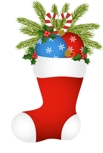 Christmas stocking decoratie — Stockvector