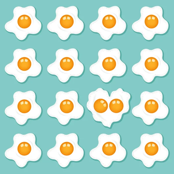 Kızarmış yumurta arka plan belirleme — Stok Vektör