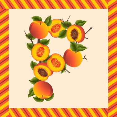 Etiket yapma harf P şeftali