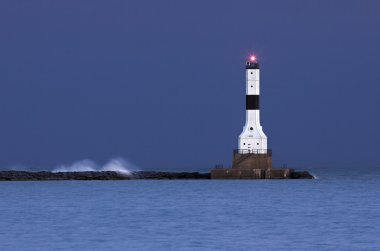 Conneaut deniz feneri, sabah erken