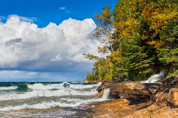 Elliot Falls at Miners Beach — Stock Photo, Image