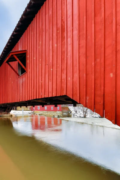 Covered Bridge at Bridgeton — Stock Photo, Image