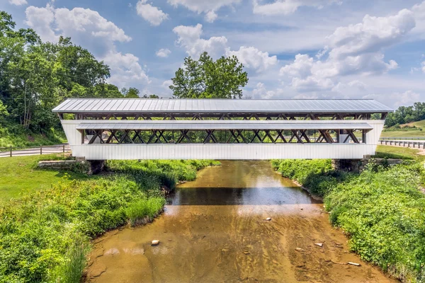 A ponte coberta de johnston — Fotografia de Stock