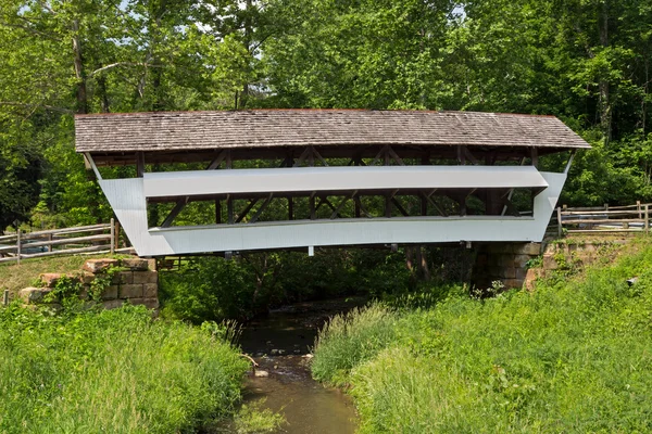 Puente cubierto en Mink Hollow — Foto de Stock