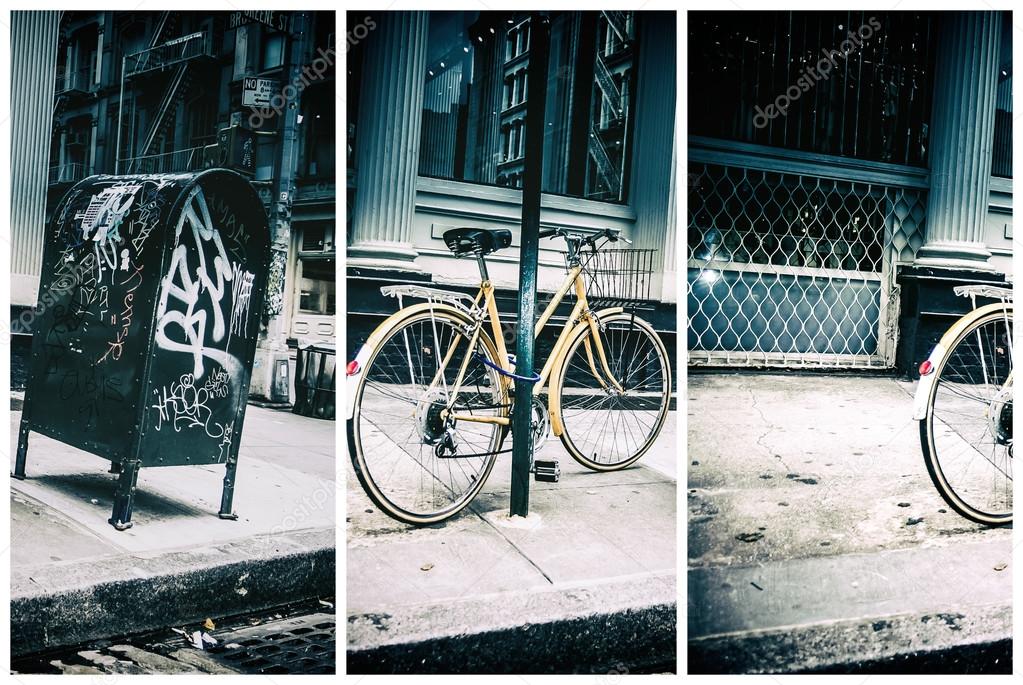 bike on city street