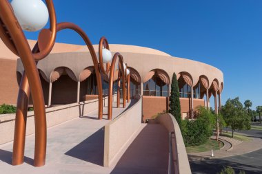 Tempe, Az, 1 Haziran 2016. Grady Gammage Memorial Auditorium Tiyatrosu mimar Frank Lloyd Wright son genel Komisyonu olarak kabul edilir.