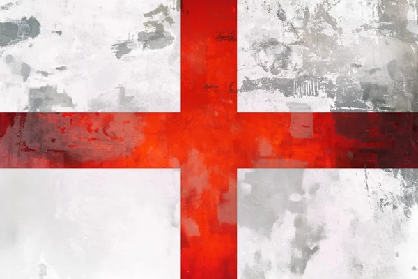 England (engelska) flaggan design med textur element. St George RödaKorset på vit bakgrund. — Stockfoto