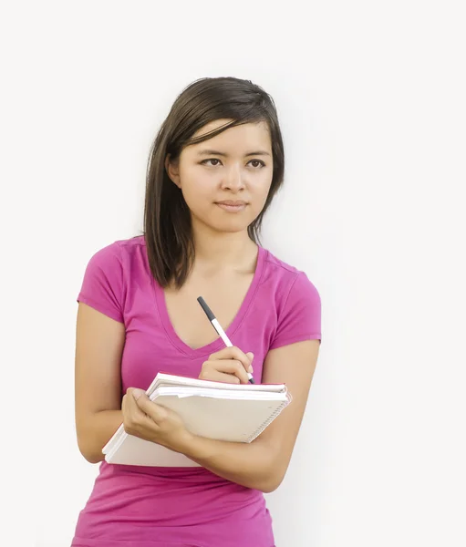 Collegestudent håller böcker leveranser — Stockfoto