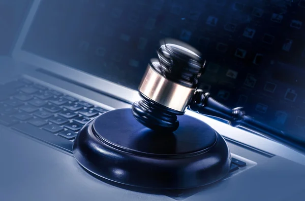 Derecho legal tecnología cibernética concepto web imagen — Foto de Stock
