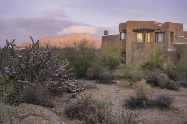 New home in Desert clipart