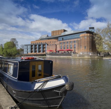 Stratford Upon Avon, England MAY,2015 : The Royal Shakespeare theatre on the River Avon. clipart