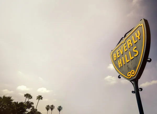 Beverly Hills straat teken met grote ruimte gebied voor tekst kopiëren — Stockfoto
