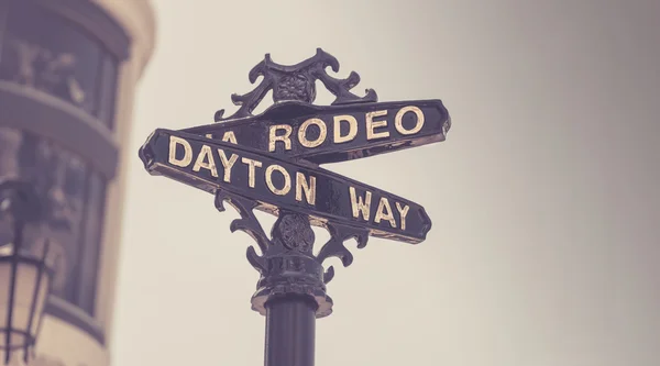 Classic Rodeo Drive street sign, Beverly Hills,CA,USA — Stock Photo, Image