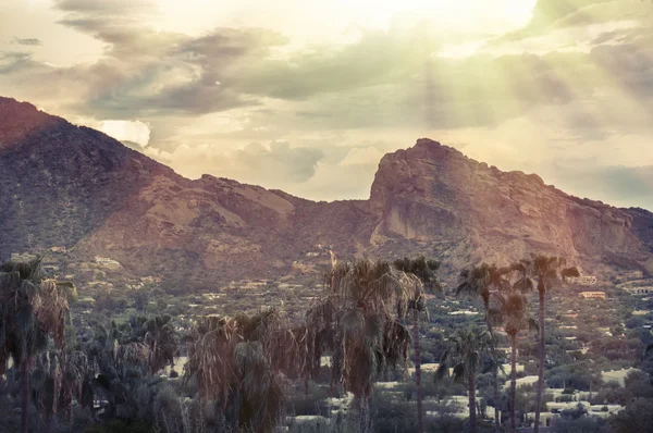 Camelback Mountain, κοιλάδα φαράγγι θέρετρο προορισμού περιοχή, Phoenix, Az, ΗΠΑ — Φωτογραφία Αρχείου