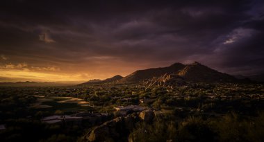 Glowing desert landscape, Phoenix,Scottsdale,Arizona clipart