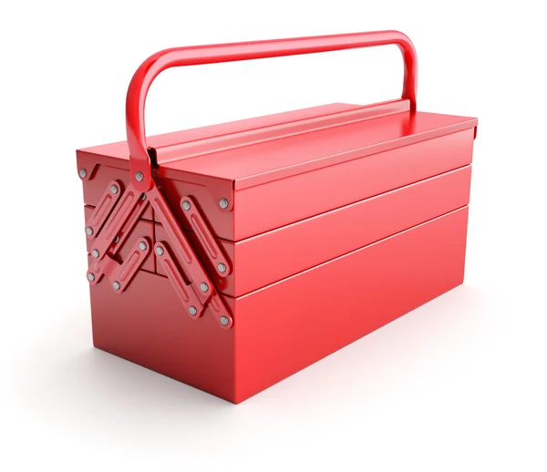 Caja de herramientas en voladizo rojo — Foto de Stock