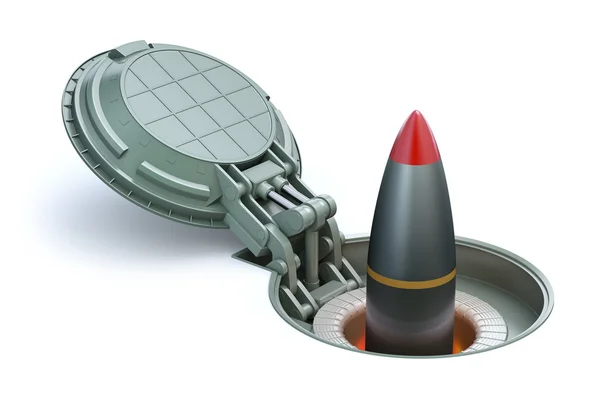 Nuclear missile in underground silo — Stock Photo, Image