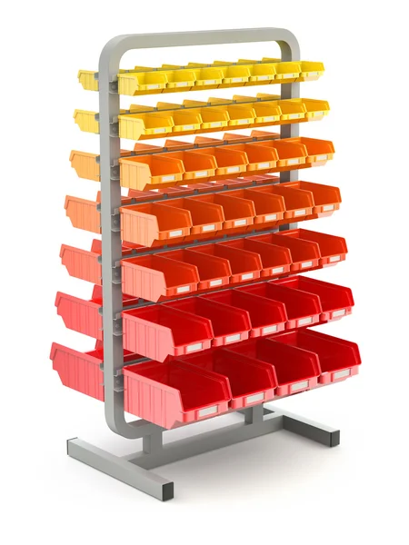 Plastic shelves organizer — Stock Photo, Image