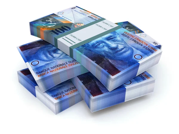 Montones de francos suizos —  Fotos de Stock