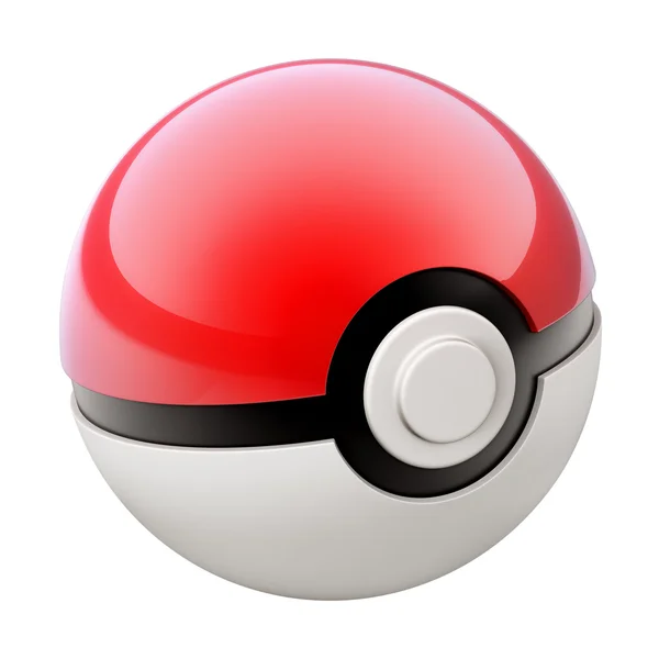 Ilustração editorial: renderização 3d de pokeball isolado em um fundo  branco. Pokeball é um equipamento para