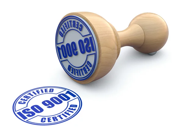 Rubber stempel met Iso 9001 — Stockfoto