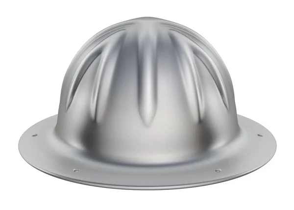 スカルヴィンテージバケットアルミハード帽子 3Dイラスト — ストック写真