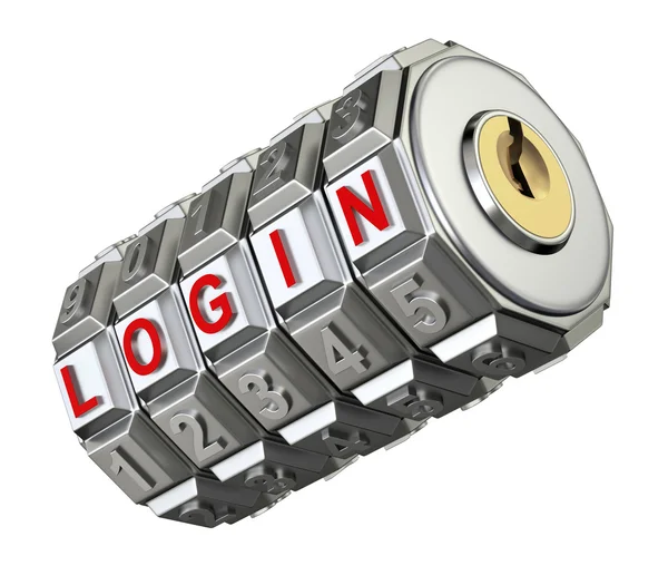 Mecanismo de código con LOGIN — Foto de Stock