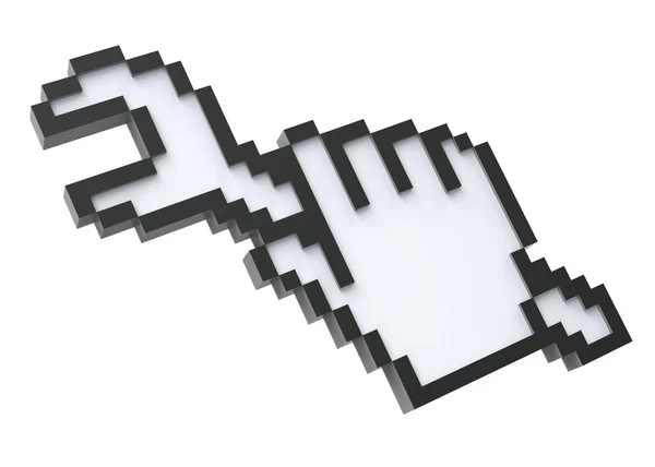 Pixel cursor with the wrench — Stock Photo, Image