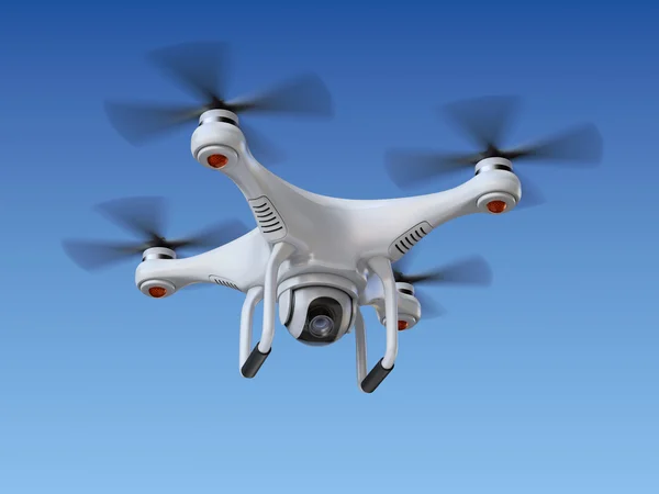 Quadrocopter-Drohne mit Kamera — Stockfoto