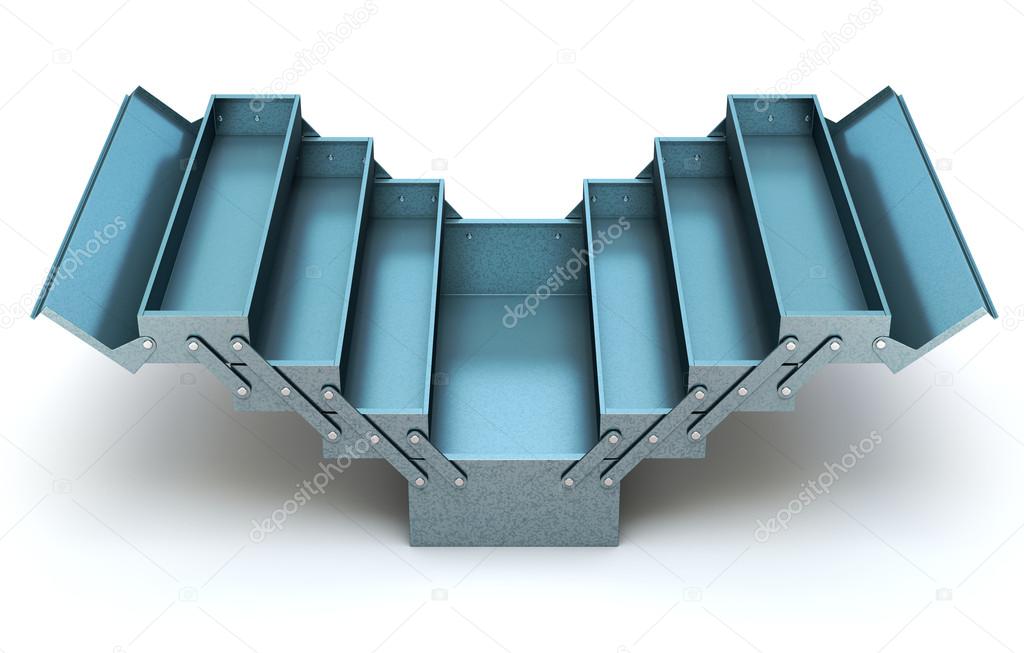 Blue cantilever tool box