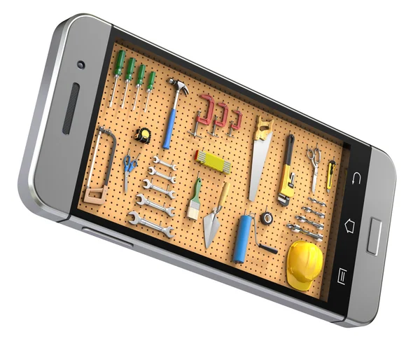 Pegboard in the mobile phone — Stock Photo, Image