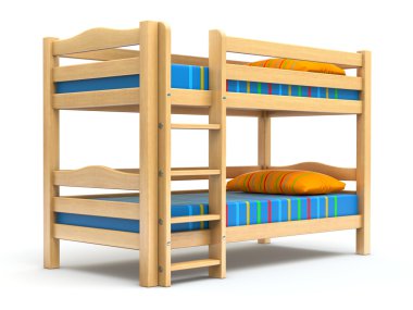Kids bunk bed clipart
