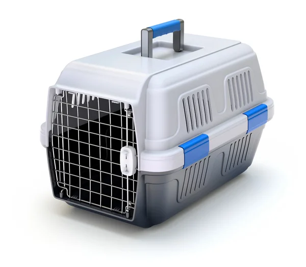 Pet carrier for traveling — Stock Photo, Image