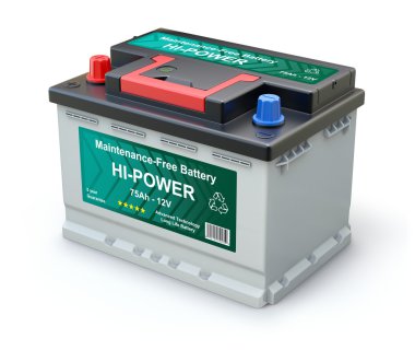 Car battery with abstract label clipart