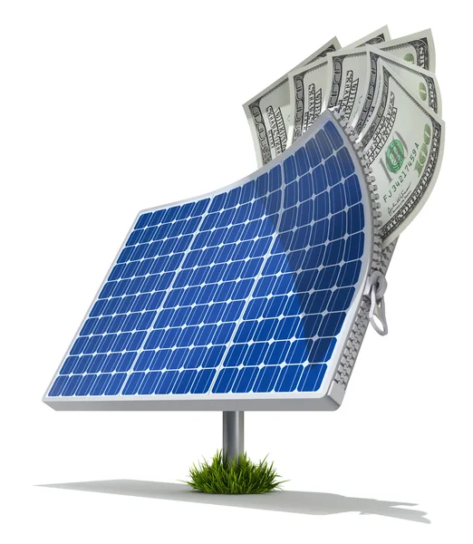 Conceito de economia de energia solar — Fotografia de Stock