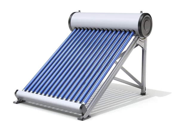 Evacuated tube solar water heater — Stock Photo, Image