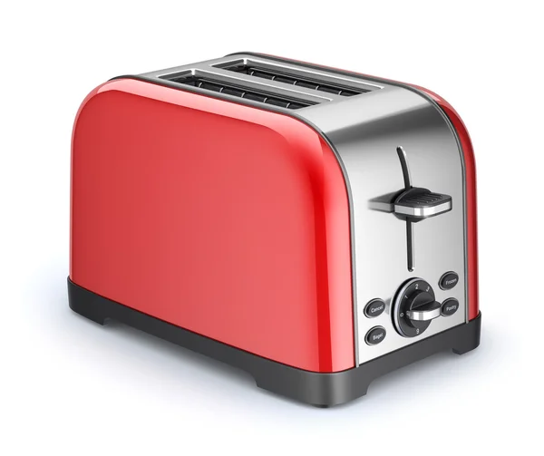 Красный ретро-тостер — стоковое фото